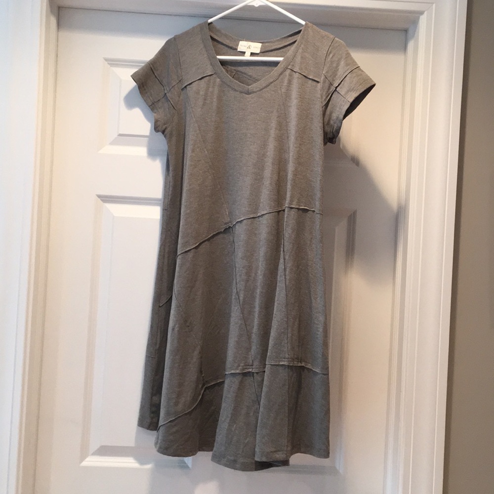 Grey T-shirt swing dress